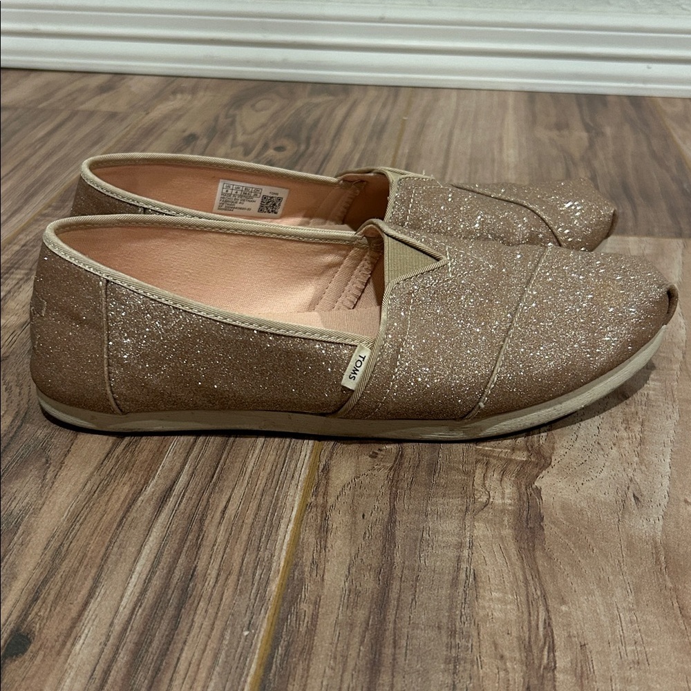 Toms Glitter Pink Slip-On Shoes